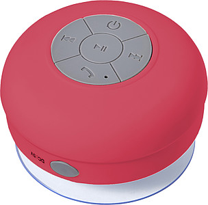 Plastový Bluetooth reproduktor odolný proti vodě, červená