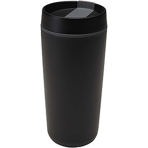 Plastový hrnek Sedona o objemu 480 ml s dvojitou stěnou, černá