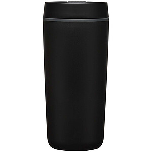 Plastový hrnek Sedona o objemu 480 ml s dvojitou stěnou, černá