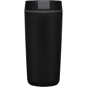 Plastový hrnek Sedona o objemu 480 ml s dvojitou stěnou, černá