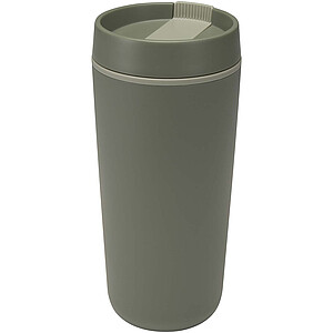 Plastový hrnek Sedona o objemu 480 ml s dvojitou stěnou, zelená