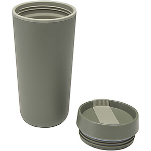 Plastový hrnek Sedona o objemu 480 ml s dvojitou stěnou, zelená