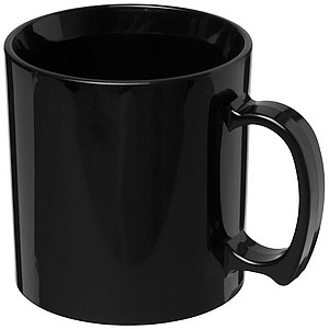 Plastový hrnek válcového tvaru, 300ml, černý