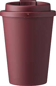 Plastový kelímek s víčkem na pití 350ml, vínová