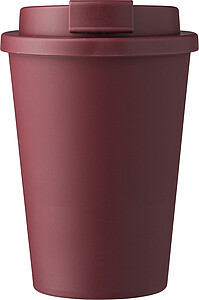 Plastový kelímek s víčkem na pití 350ml, vínová