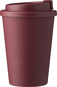 Plastový kelímek s víčkem na pití 350ml, vínová