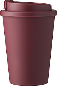 Plastový kelímek s víčkem na pití 350ml, vínová