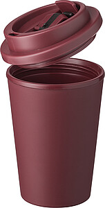 Plastový kelímek s víčkem na pití 350ml, vínová