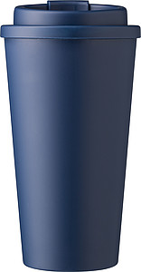 Plastový kelímek s víčkem na pití, 475ml, námořní modrá - reklamní hrnky