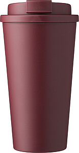 Plastový kelímek s víčkem na pití 475ml, vínová