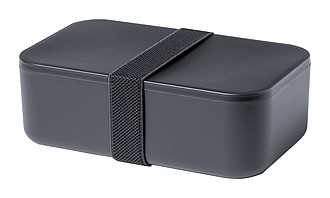Plastový lunchbox, 1l, s elastickým popruhem, šedý