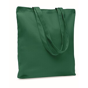 Plátěná nákupní taška s dlouhými uchy, tmavě zelená