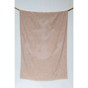 Plážová osuška OLIMA „ANCHOR” JACQUARD BEACH BATH TOWEL, 90 × 170 cm, béžová