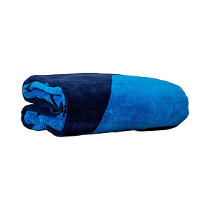 Plážová osuška OLIMA „SAILING BOAT” YD VELOUR BEACH BATH TOWEL, 100 × 180 cm, tyrkysová/navy - reklamní předměty