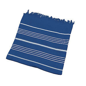 Plážová osuška OLIMA STRIPED BEACH&SPA PESHTEMAL BATH TOWEL, 90 × 170 cm, král.modrá/bílá - ručníky s potiskem