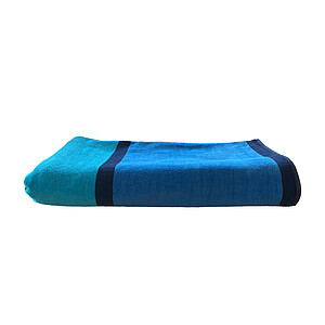 Plážová osuška OLIMA „TURQUOISE WAVE” BEACH VELOUR BATH TOWEL, 90 × 180 cm, vícebarevná - reklamní předměty