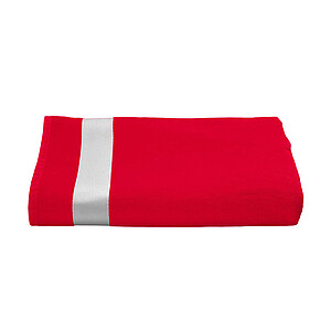 Plážová osuška OLIMA VELOUR BEACH BATH TOWEL, 100 × 180 cm, červená