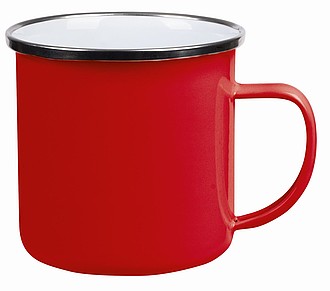 Plecháček, 350 ml, červená v retro designu