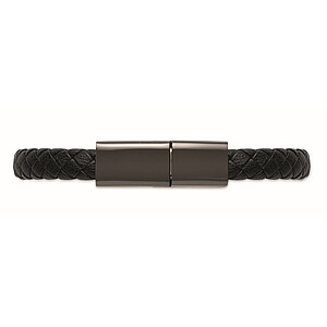 Pletený náramek a kabel type-C, černá