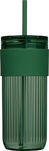 Pohárek na pití s brčkem 660 ml, zelená