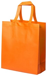 Polaminovaná nákupní taška z netkané textilie, oranžová