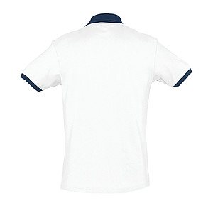 Polokošile SOLS PRINCE,bílá/námořní modrá, XS