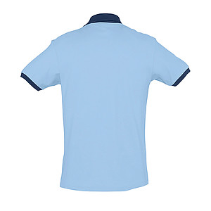 Polokošile SOLS PRINCE,světle modrá/námořní modrá, XXL