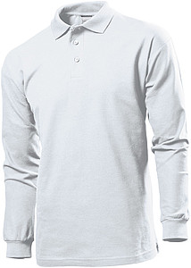 Polokošile STEDMAN POLO LONG SLEEVE MEN bílá L