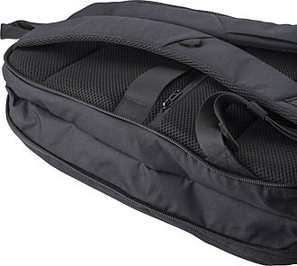 Polyesterový batoh s tajnou kapsou, černý