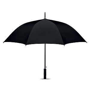 Polyesterový deštník s vnitřní stříbrnou vrstvou, automatické otvírání, černý