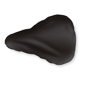 Potah na sedlo na kolo z měkkého polyesteru, černá - reklamní předměty