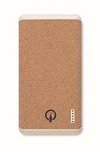 Powerbank 10000mAh s bezdrátovou nabíječkou a korkovým povrchem