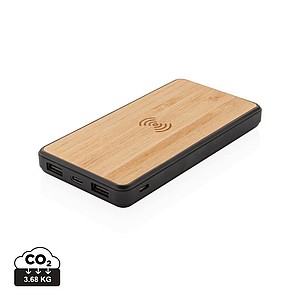 Powerbank 8000mAh s bambusovým povrchem - reklamní předměty