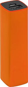 Powerbank s kapacitou 2200mAh, v pouzdře, oranžová - reklamní předměty