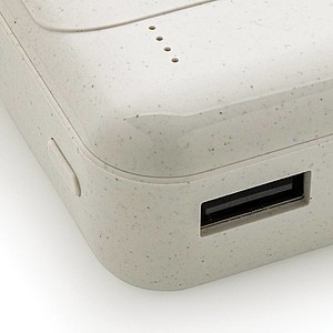 Powerbanka 10 000 mAh z RCS recyklovaného plastu, bílá