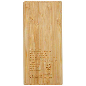 Powerbanka 10000mAh s bambusovým povrchem