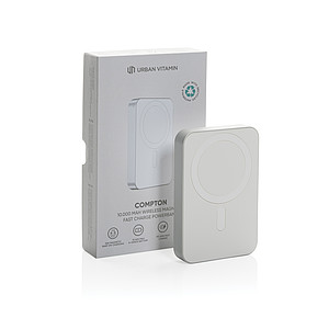 Powerbanka 10000mAh s bezdrátovým nabíjením, stříbrná