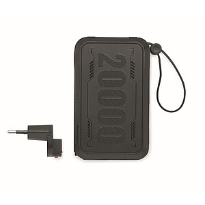Powerbanka 20.000 mAh z ABS, černá - reklamní předměty