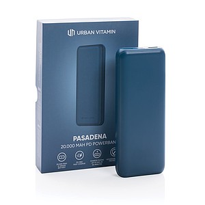 Powerbanka 20000mAh 18W s power delivery, modrá