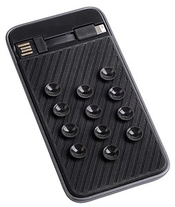 Powerbanka 4000mAh s přísavkami, černá - reklamní předměty