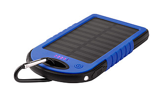 Powerbanka 4000mAh se solárním nabíjením, modrá