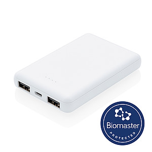 Powerbanka 5 000 mAh s antimikrobiální ochranou, bílá - reklamní předměty