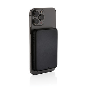 Powerbanka 5000mAh s magnetem a bezdrátovým nabíjením, černá