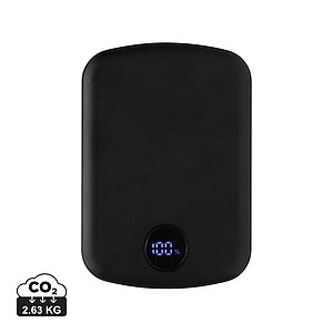 Powerbanka 5000mAh s magnetem a bezdrátovým nabíjením, černá - reklamní předměty