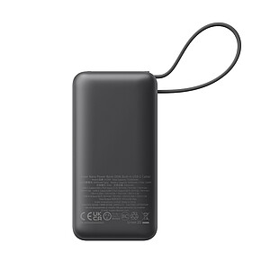 Powerbanka Anker Nano 30 W, s integrovaným kabelem USB-C, černá