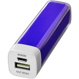 Powerbanka Flash, 2 200 mAh, fialová - reklamní předměty