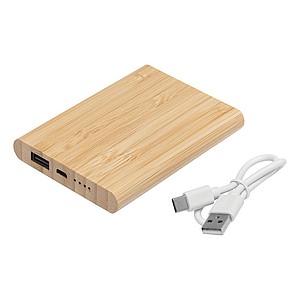 Powerbanka s bambusovým povrchem 4000mAh - reklamní předměty