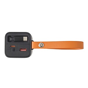 Powerbanka s integrovaným nabíjecím kabelem 20 000 mAh, stříbrná