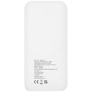 Powerbanka s kapacitou 20 000 mAh, recyklovaný plast