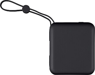 Powerbanka z recyklovaného ABS, černá